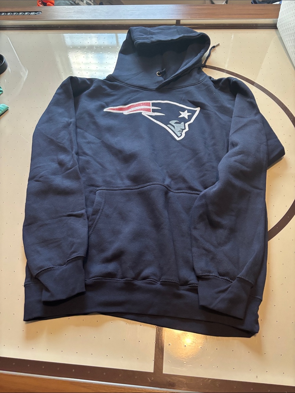 Fanatics Navy Patriots Pullover Hoodie with Team Logo